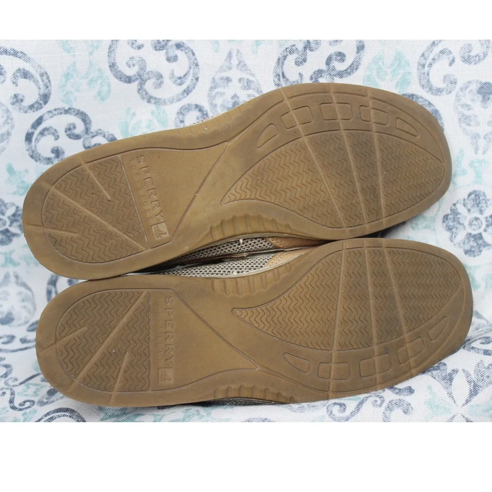 Sperry Top Sider Women STS97405‎ Tan Leather Boat Shoes Size 6M